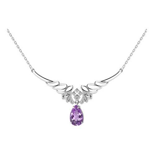 Колье женское серебряное Aquamarine 7354404А.5 с аметистом в Концепт Клаб