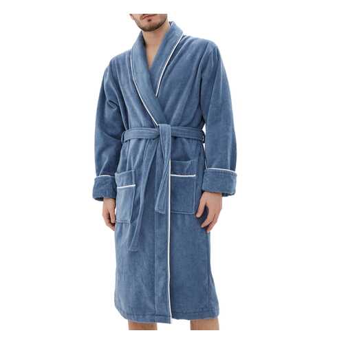 Халат махровый Мужской Luisa Moretti 6070 dark blue голубой S в Концепт Клаб