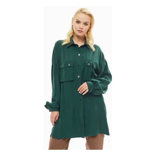 Рубашка женская UNU Clothing 10010219 зеленая ONE SIZE в Концепт Клаб